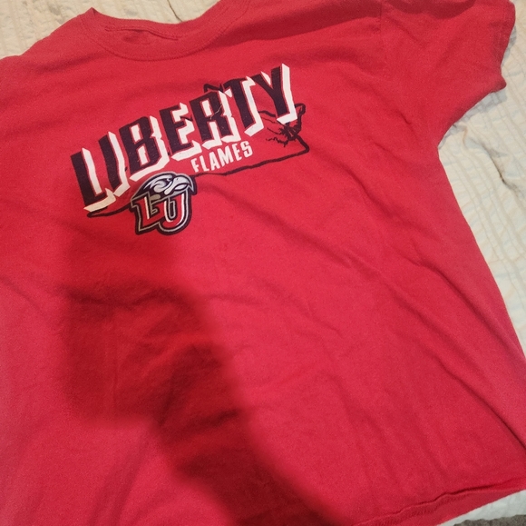 Liberty Flames Distressed Retro T-Shirt – Officially Licensed Liberty University Fan Apparel